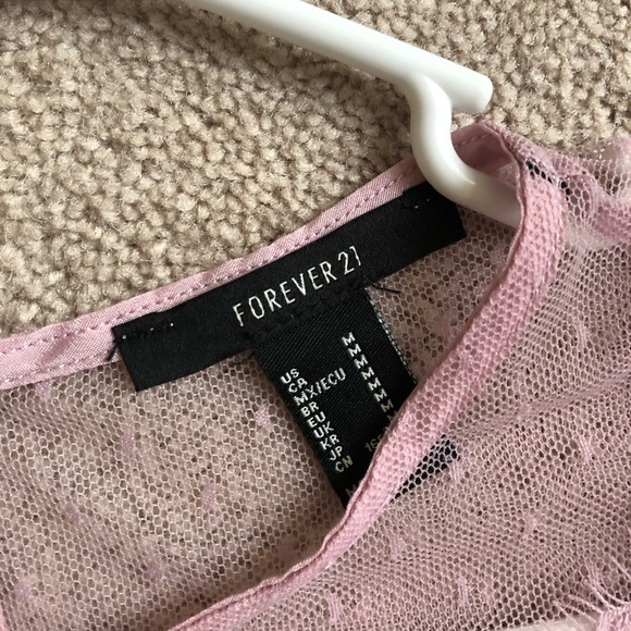 Lilac Sheer Shirt with Ruffle detail - Picture 3 of 5